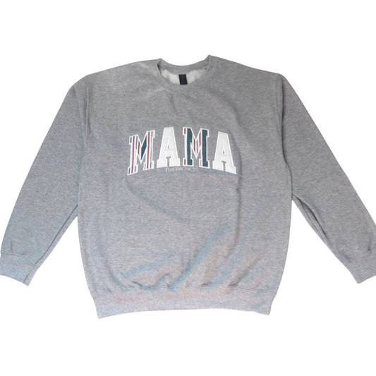 Mama Applique Hospital Blanket Sweatshirt
