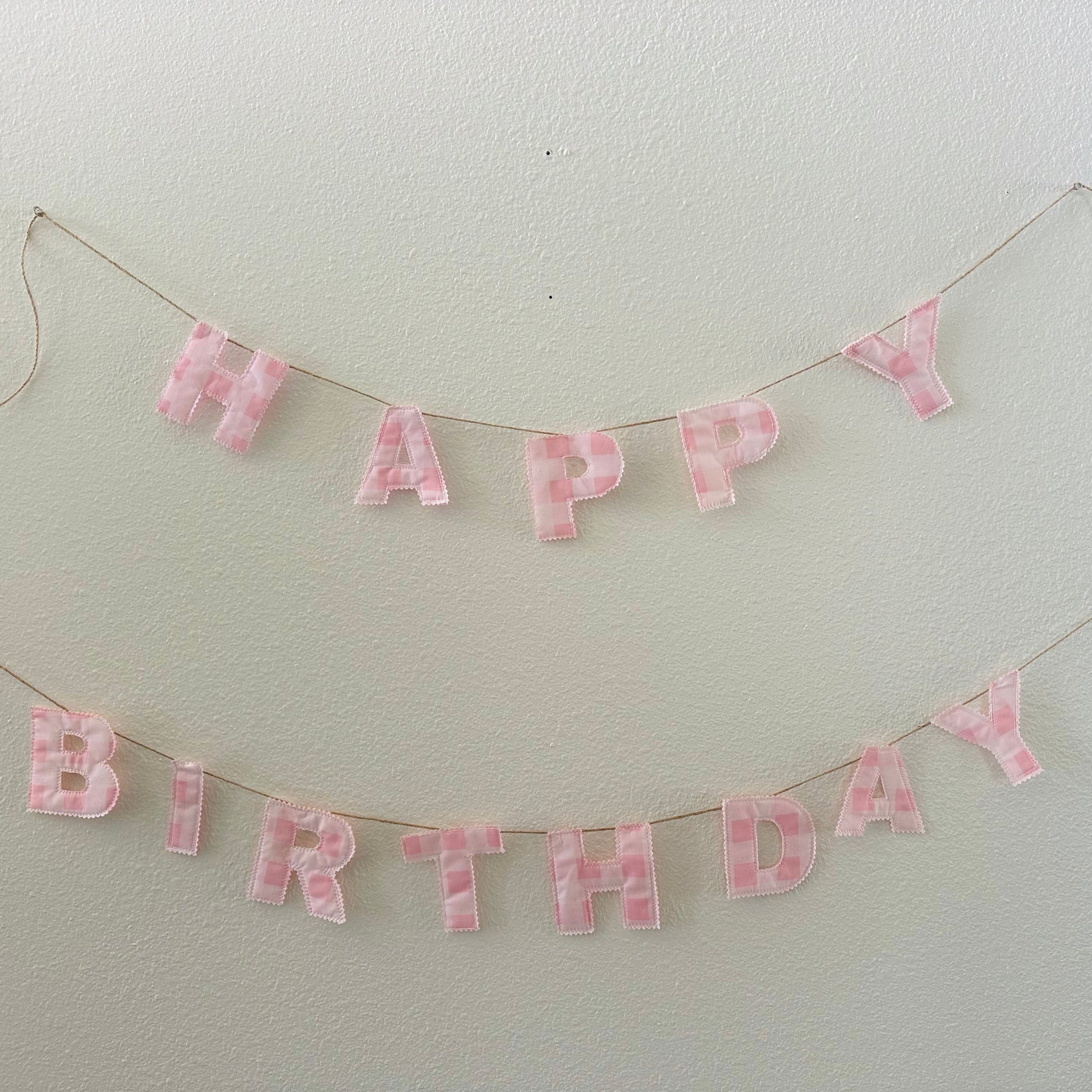 Fabric Happy Birthday Banner